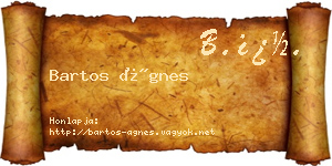 Bartos Ágnes névjegykártya