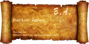 Bartos Ágnes névjegykártya